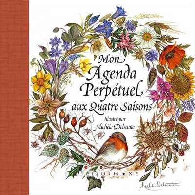 MON AGENDA PERPÉTUEL AUX QUATRE SAISONS (petit format rouge)