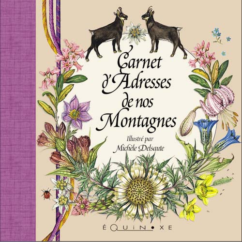 Carnet d'adresses de nos montagnes jacinthe (petit format)
